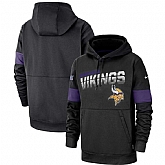 Minnesota Vikings Nike Sideline Team Logo Performance Pullover Hoodie Black,baseball caps,new era cap wholesale,wholesale hats
